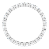 10K Gold Round Natural Diamond Shared-Prong Eternity Band – 2.5 mm Stones - White Gold - view 2