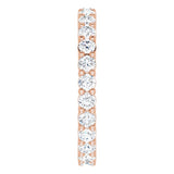 10K Gold Round Lab-Grown Diamond Shared-Prong Eternity Band – 2.5 mm Stones - Rose Gold - view 4