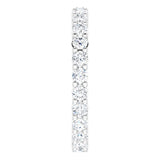 10K Gold Round Lab-Grown Diamond Shared-Prong Eternity Band – 2.5 mm Stones - White Gold - view 4