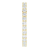 10K Gold Round Lab-Grown Diamond Shared-Prong Eternity Band – 1.7 mm Stones - Yellow Gold - view 4