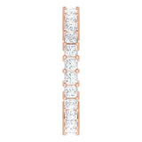 10K Gold Square Lab-Grown Diamond Shared-Prong Eternity Band – 2.25x2.25 mm Stones - Rose Gold - view 4