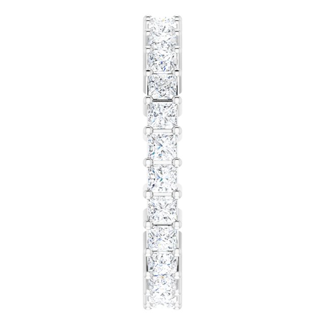 10K Gold Square Lab-Grown Diamond Shared-Prong Eternity Band – 2.25x2.25 mm Stones - White Gold - view 4