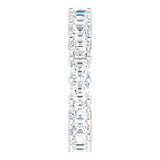 Platinum Asscher Lab-Grown Diamond Shared-Prong Eternity Band – 3x3 mm Stones - view 4