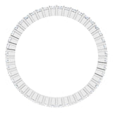 10K Gold Square Lab-Grown Diamond Shared-Prong Eternity Band – 1.25x1.25 mm Stones - White Gold - view 2