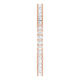 10K Gold Square Lab-Grown Diamond Shared-Prong Eternity Band – 1.25x1.25 mm Stones - Rose Gold - view 4