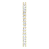 14K Gold Square Lab-Grown Diamond Shared-Prong Eternity Band – 1.25x1.25 mm Stones - Yellow Gold - view 4
