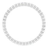10K Gold Round Lab-Grown Diamond Shared-Prong Eternity Band – 1.5 mm Stones - White Gold - view 2