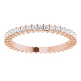 10K Gold Square Lab-Grown Diamond Shared-Prong Eternity Band – 1.5x1.5 mm Stones - Rose Gold - view 3