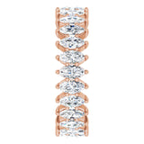 14K Gold Marquise Lab-Grown Diamond Shared-Prong Eternity Band – 4x2 mm Stones - Rose Gold - view 4