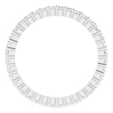 10K Gold Square Natural Diamond Shared-Prong Eternity Band – 1.75x1.75 mm Stones - White Gold - view 2