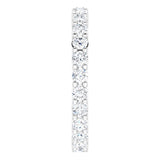 10K Gold Round Lab-Grown Diamond Shared-Prong Eternity Band – 2.75 mm Stones - White Gold - view 4