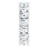 10K Gold Oval Lab-Grown Diamond Shared-Prong Eternity Band – 6x4 mm Stones - White Gold - view 4