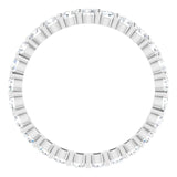 10K Gold Round Natural Diamond Shared-Prong Eternity Band – 2.5 mm Stones - White Gold - view 2