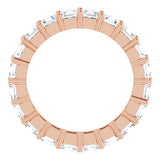 14K Gold Asscher Lab-Grown Diamond Shared-Prong Eternity Band – 3x3 mm Stones - Rose Gold - view 2