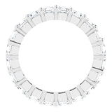 Platinum Asscher Lab-Grown Diamond Shared-Prong Eternity Band – 3x3 mm Stones - view 2