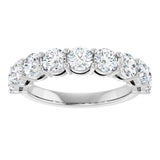 Platinum Round Lab-Grown Diamond Shared-Prong Anniversary Band – 1/3–2 1/6 CTW - view 3