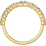 14K Gold Round Lab-Grown Diamond Shared-Prong Anniversary Band – 1/3–1/2 CTW - Yellow Gold - view 2