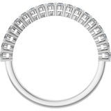 Platinum Round Natural Diamond Shared-Prong Anniversary Band – 1/4–1 CTW - view 2