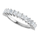 Platinum Square Lab-Grown Diamond Shared-Prong Anniversary Band – 3/4–2 1/4 CTW - view 5