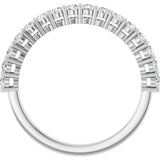 Platinum Round Lab-Grown Diamond Shared-Prong Anniversary Band – 1/3–2 1/6 CTW - view 2