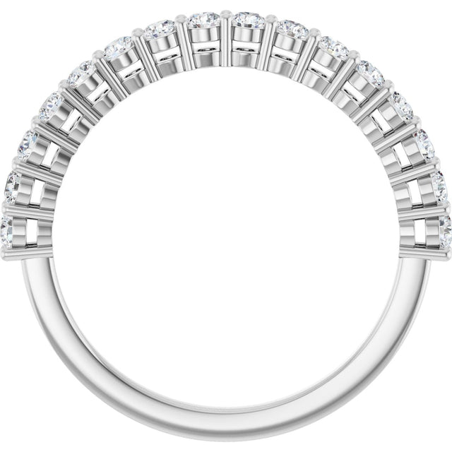 Platinum Round Lab-Grown Diamond Shared-Prong Anniversary Band – 1/3–2 1/6 CTW - view 2