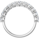 Platinum Round Lab-Grown Diamond Shared-Prong Anniversary Band – 1/3–2 1/6 CTW - view 2