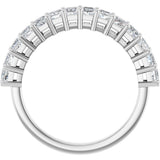 Platinum Square Lab-Grown Diamond Shared-Prong Anniversary Band – 3/4–2 1/4 CTW - view 2