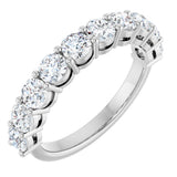 Platinum Round Lab-Grown Diamond Shared-Prong Anniversary Band – 1/3–2 1/6 CTW