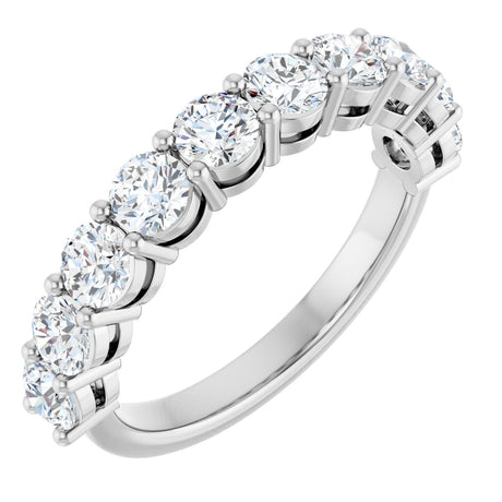 Platinum Round Lab-Grown Diamond Shared-Prong Anniversary Band – 1/3–2 1/6 CTW
