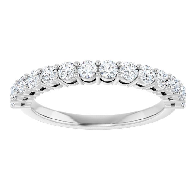 Platinum Round Natural Diamond Shared-Prong Anniversary Band – 1/4–1 CTW - view 3