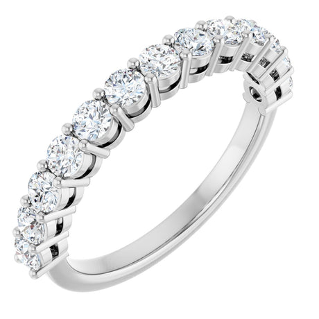 Platinum Round Lab-Grown Diamond Shared-Prong Anniversary Band – 1/3–2 1/6 CTW