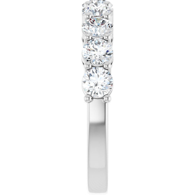 Platinum Round Lab-Grown Diamond Shared-Prong Anniversary Band – 1/3–2 1/6 CTW - view 4