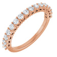 14K Gold Round Lab-Grown Diamond Shared-Prong Anniversary Band – 1/3–1/2 CTW - Rose Gold