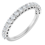 Platinum Round Lab-Grown Diamond Shared-Prong Anniversary Band – 1/3–2 1/6 CTW