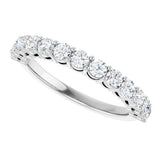 Platinum Round Lab-Grown Diamond Shared-Prong Anniversary Band – 1/3–2 1/6 CTW - view 5