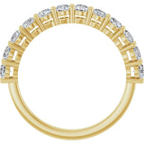 14K Gold Round Lab-Grown Diamond Shared-Prong Anniversary Band – 1–2 1/6 CTW - Yellow Gold - view 2