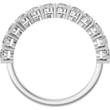 Platinum Round Lab-Grown Diamond Shared-Prong Anniversary Band – 1/3–2 1/6 CTW - view 2