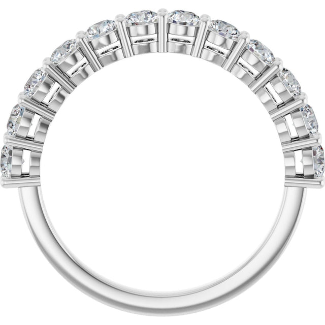 Platinum Round Lab-Grown Diamond Shared-Prong Anniversary Band – 1/3–2 1/6 CTW - view 2