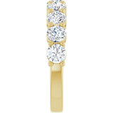 14K Gold Round Lab-Grown Diamond Shared-Prong Anniversary Band – 1–2 1/6 CTW - Yellow Gold - view 4