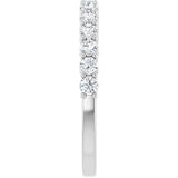 Platinum Round Natural Diamond Shared-Prong Anniversary Band – 1/4–1 CTW - view 4