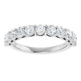 Platinum Round Lab-Grown Diamond Shared-Prong Anniversary Band – 1/3–2 1/6 CTW - view 3