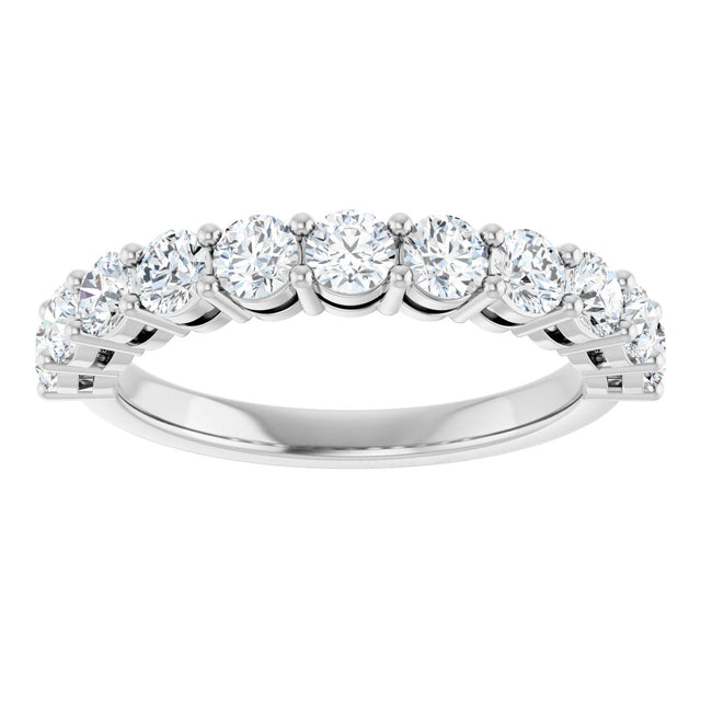 Platinum Round Lab-Grown Diamond Shared-Prong Anniversary Band – 1/3–2 1/6 CTW - view 3