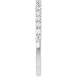 Platinum Round Natural Diamond Shared-Prong Anniversary Band – 1/4–1 CTW - view 4