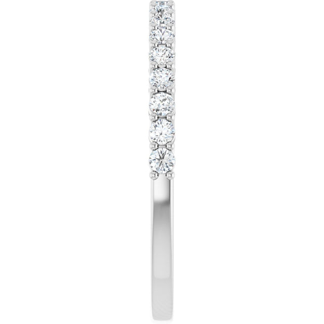 Platinum Round Natural Diamond Shared-Prong Anniversary Band – 1/4–1 CTW - view 4