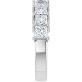 Platinum Square Lab-Grown Diamond Shared-Prong Anniversary Band – 3/4–2 1/4 CTW - view 4
