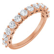 14K Gold Round Natural Diamond Shared-Prong Anniversary Band – 1 CTW - Rose Gold