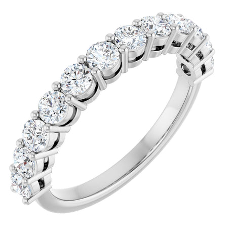 Platinum Round Lab-Grown Diamond Shared-Prong Anniversary Band – 1/3–2 1/6 CTW