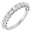 Platinum Round Natural Diamond Shared-Prong Anniversary Band – 1/4–1 CTW