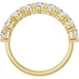 14K Gold Round Lab-Grown Diamond Shared-Prong Anniversary Band – 1–2 1/6 CTW - Yellow Gold - view 2