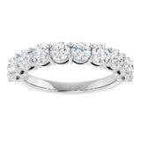 Platinum Round Lab-Grown Diamond Shared-Prong Anniversary Band – 1/3–2 1/6 CTW - view 3